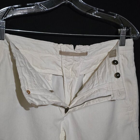 Incotex Slim Fit Men's Linen Blend Slacks - Ivory - Sz 32* - Picture 4 of 4